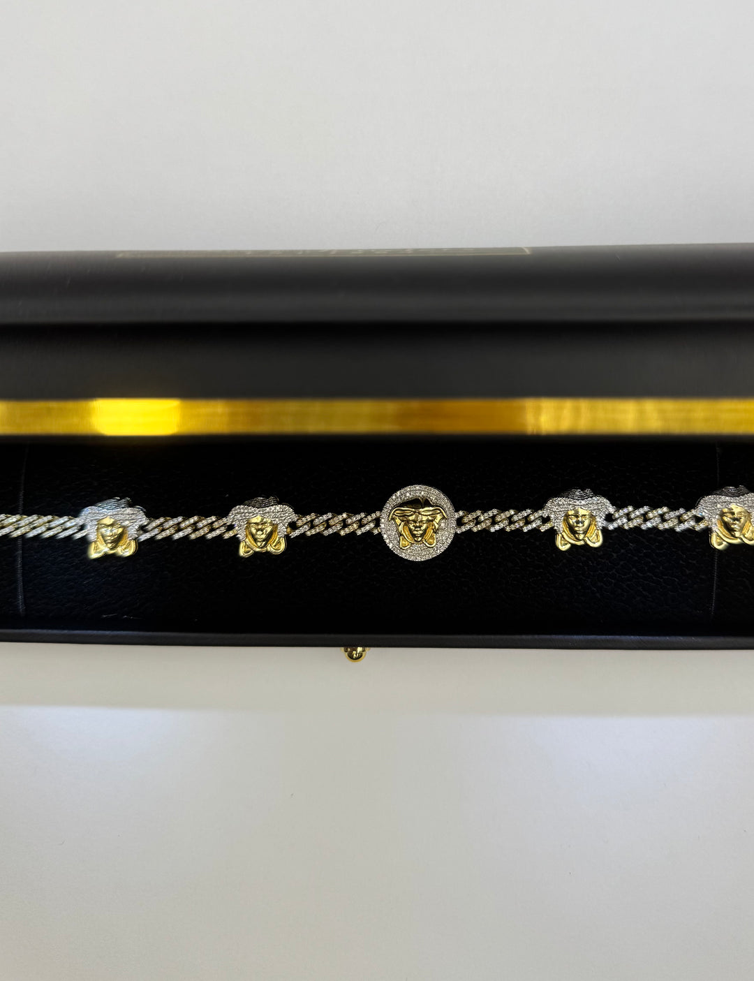 10K GOLD WITH DIAMOND VERSACE BRACELET