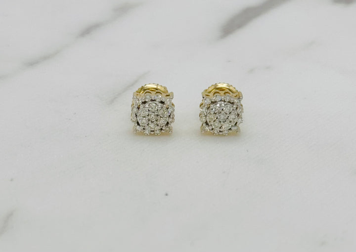 10K GOLD ROUND DIAMOND STUDS