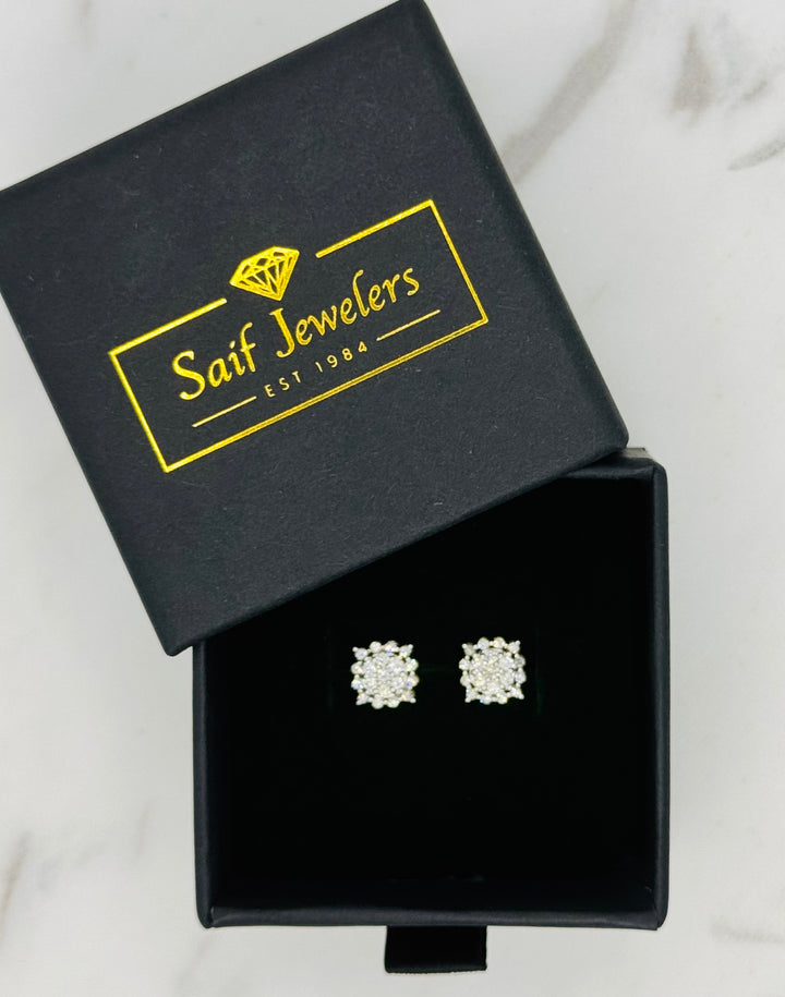 10K GOLD ROUND DIAMOND STUDS