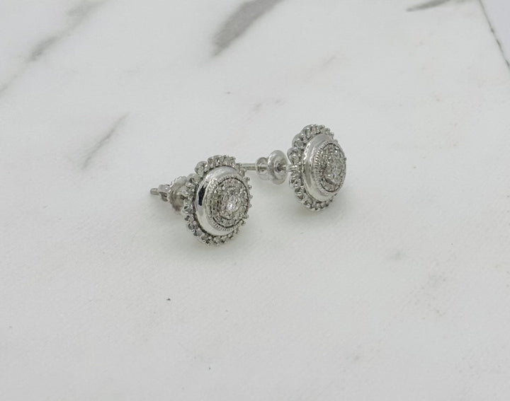 10K GOLD ROUND DIAMOND STUDS