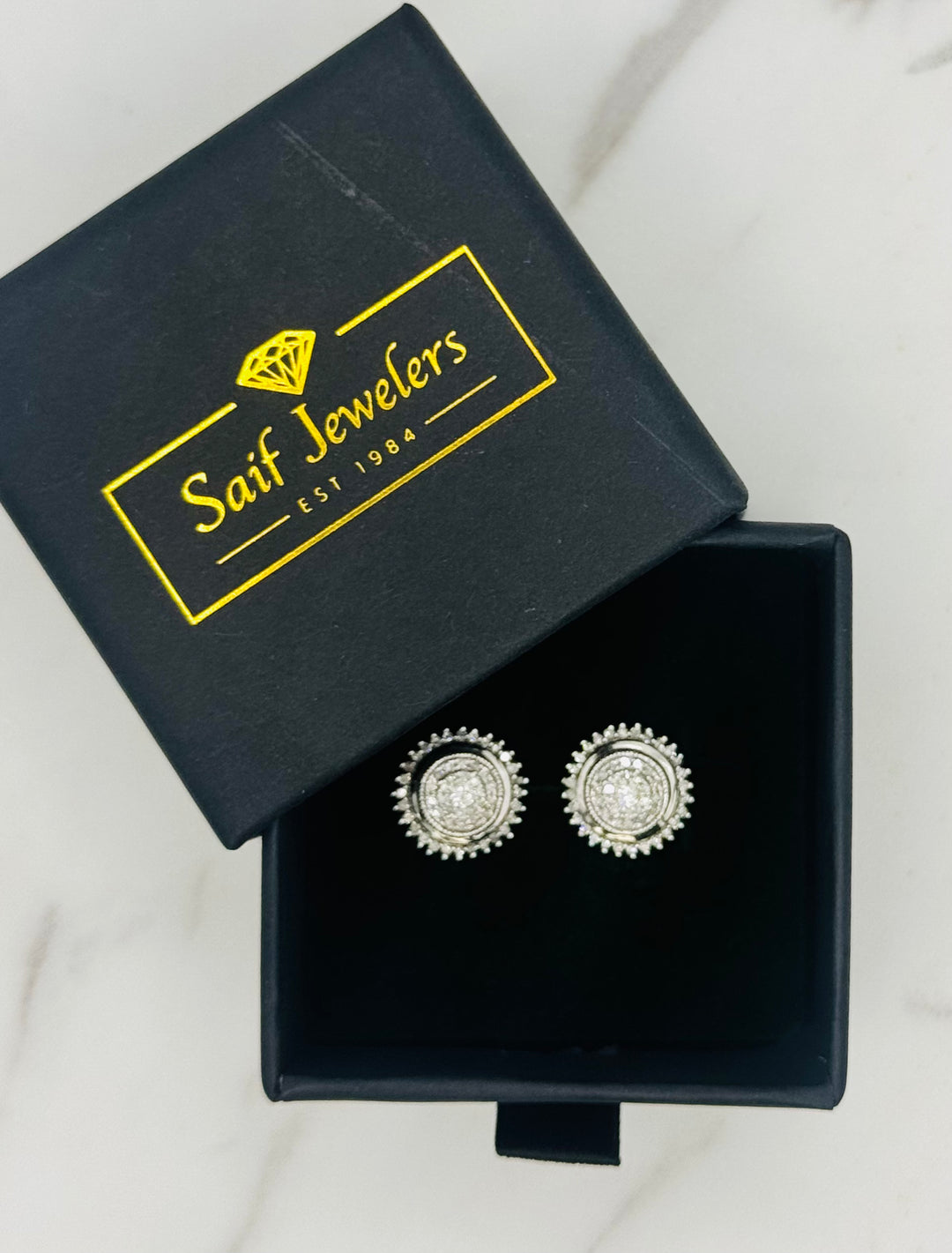10K GOLD ROUND DIAMOND STUDS