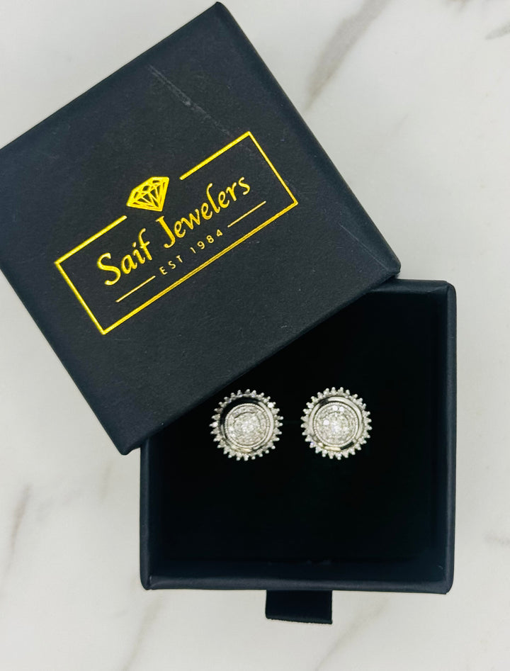 10K GOLD ROUND DIAMOND STUDS