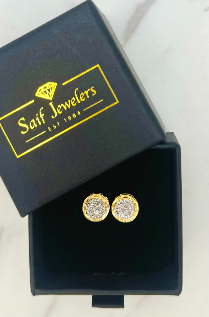 10K GOLD ROUND DIAMOND STUDS
