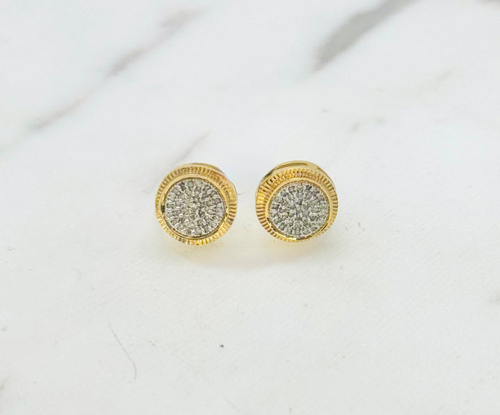 10K GOLD ROUND DIAMOND STUDS