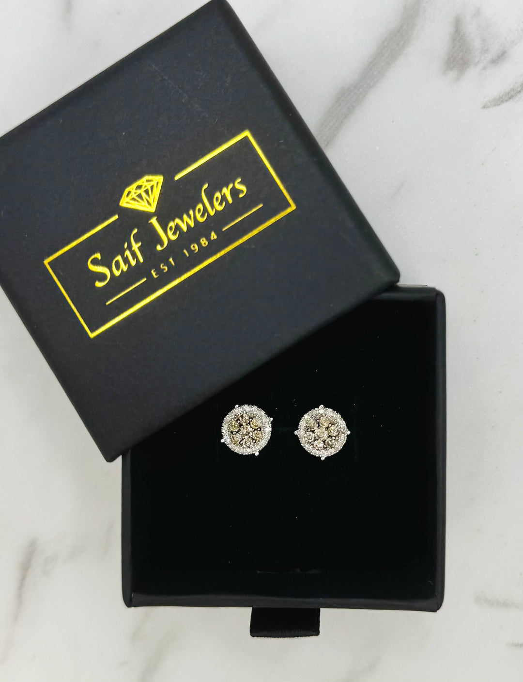 10K GOLD ROUND DIAMOND STUDS