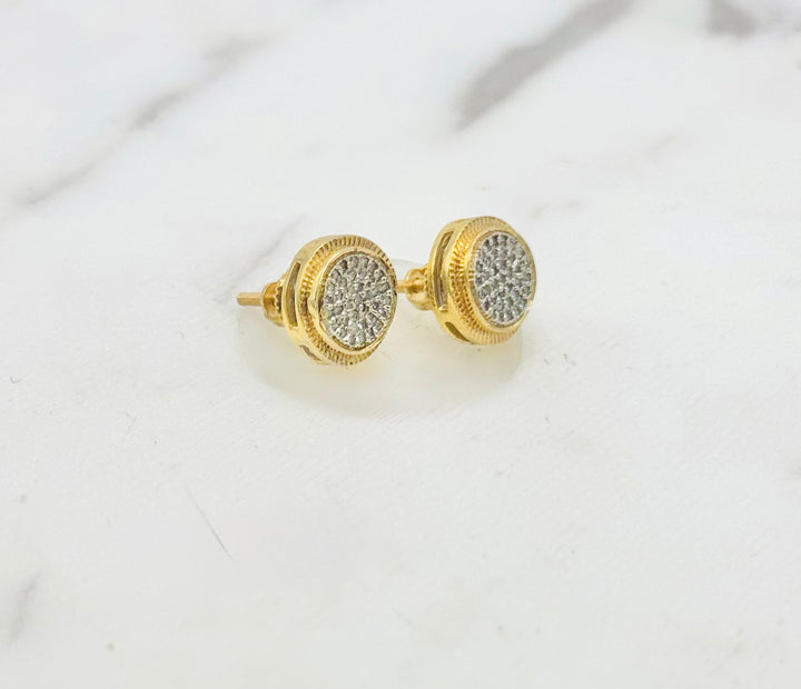 10K GOLD ROUND DIAMOND STUDS