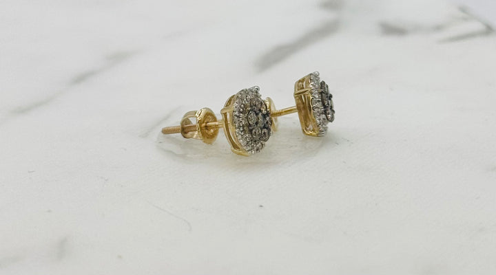 10K GOLD ROUND DIAMOND STUDS