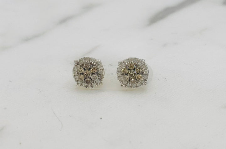 10K GOLD ROUND DIAMOND STUDS