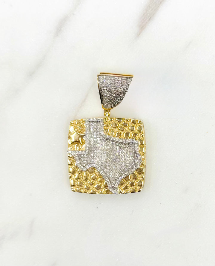 10K GOLD TEXAS DIAMOND PENDANT