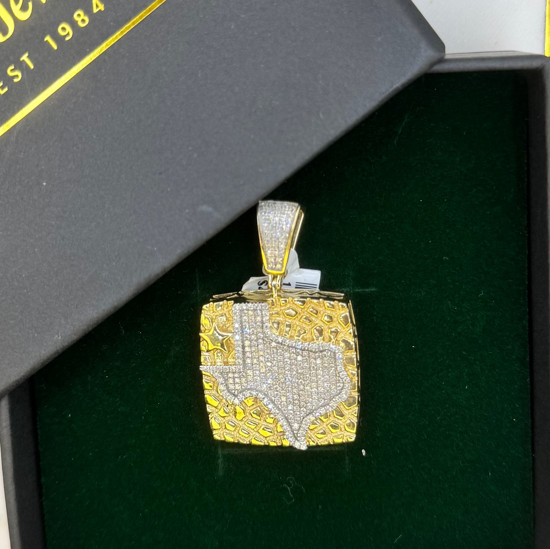 10K GOLD TEXAS DIAMOND PENDANT