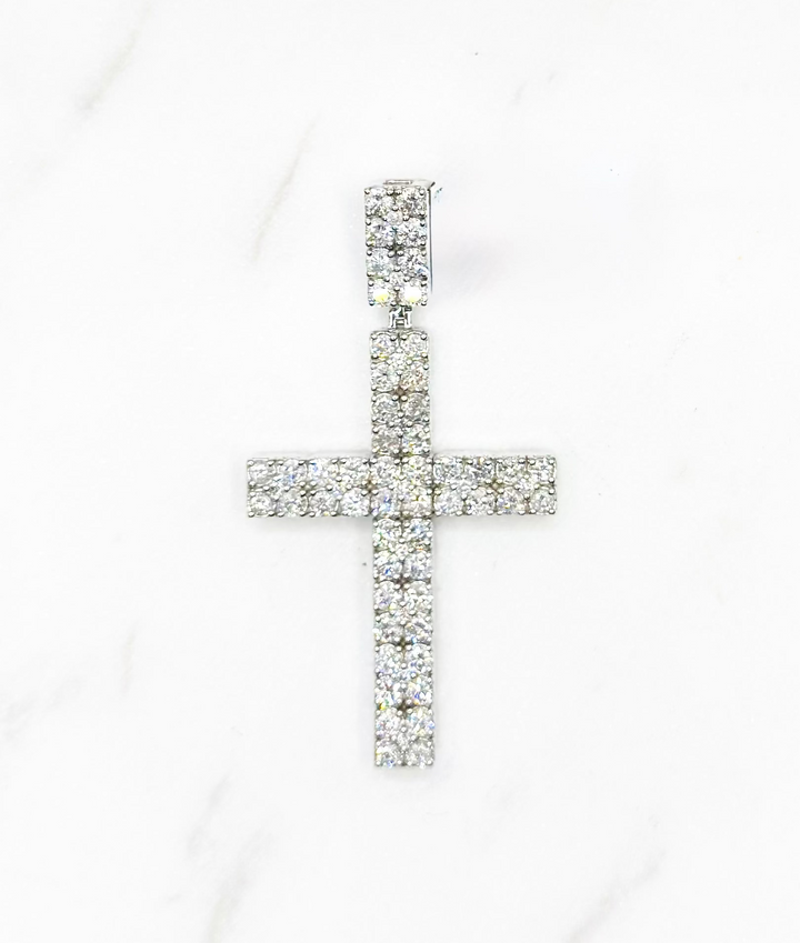 10K GOLD CROSS DIAMOND PENDANT