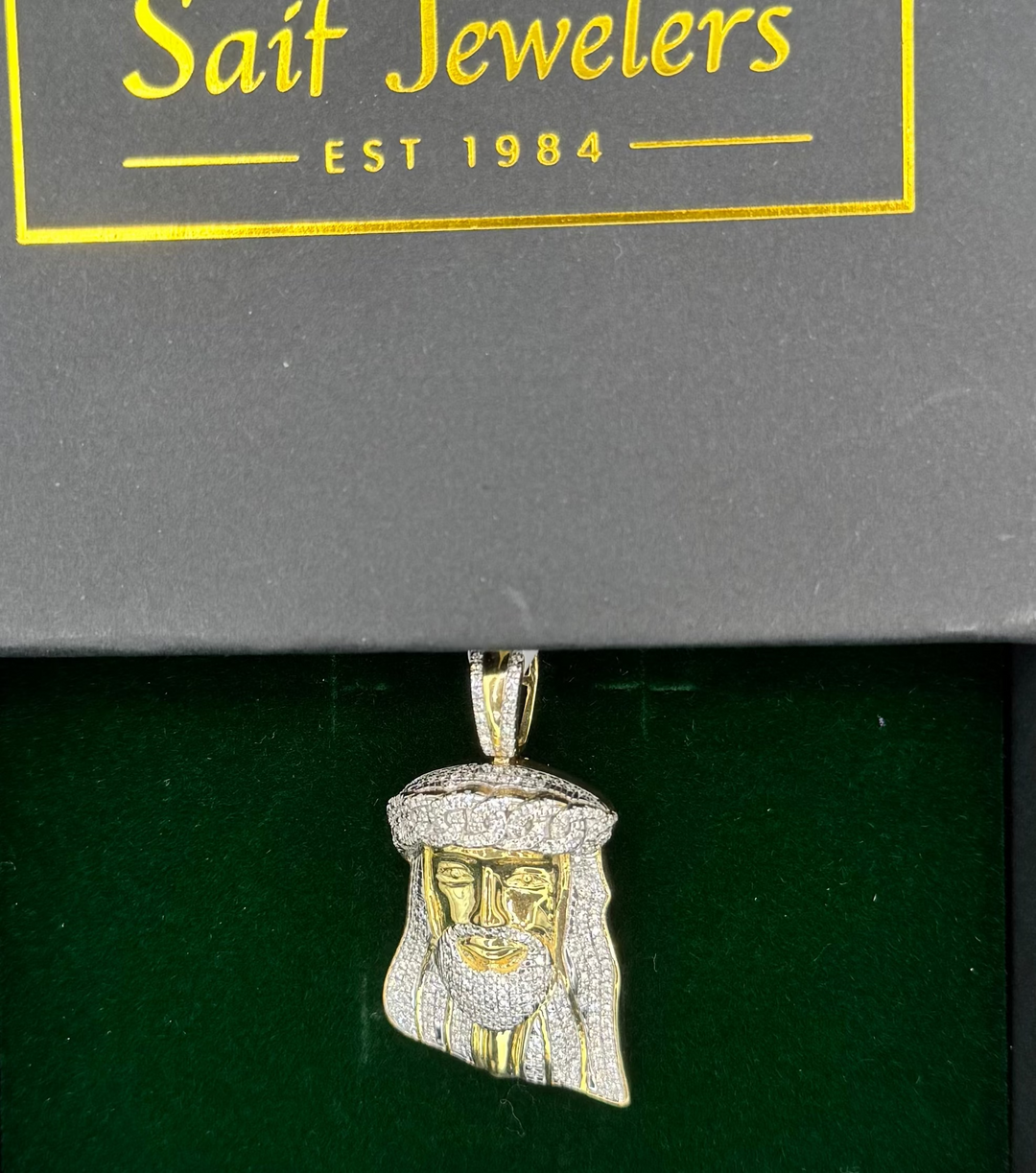 10K GOLD JESUS DIAMOND PENDANT