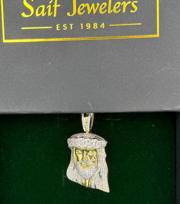 10K GOLD JESUS DIAMOND PENDANT