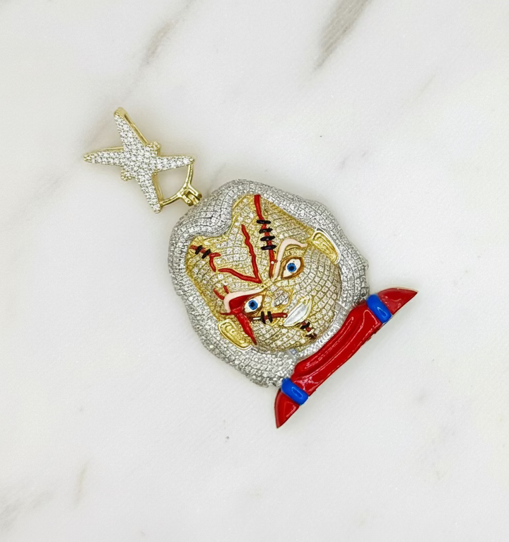 10K GOLD CHUCKY DIAMOND PENDANT