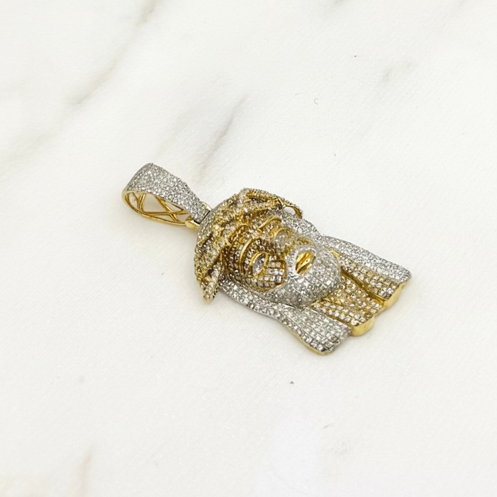 10K GOLD JESUS DIAMOND PENDANT