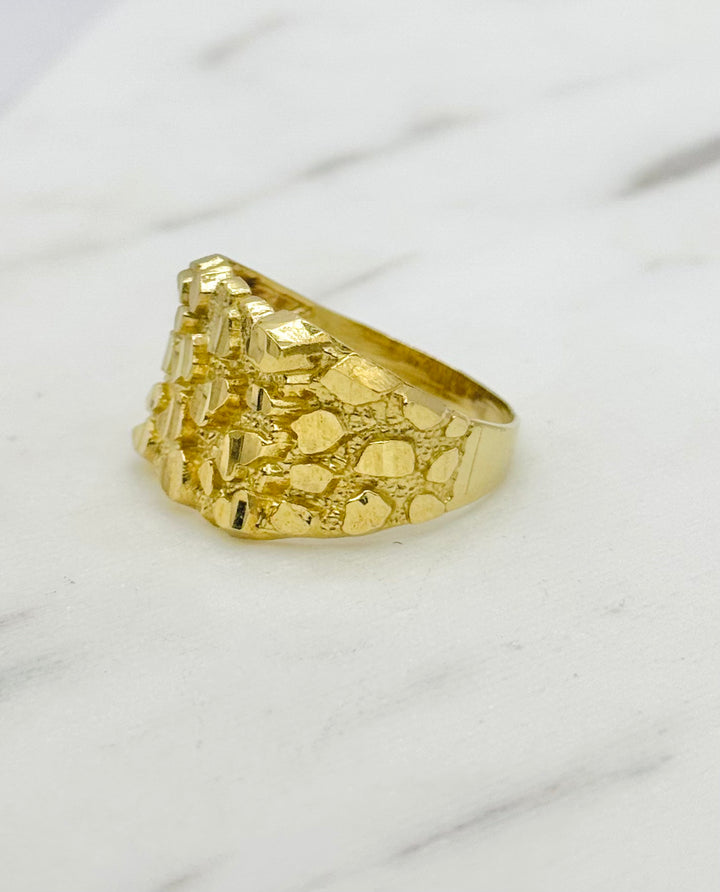 10K GOLD NUGGET RING
