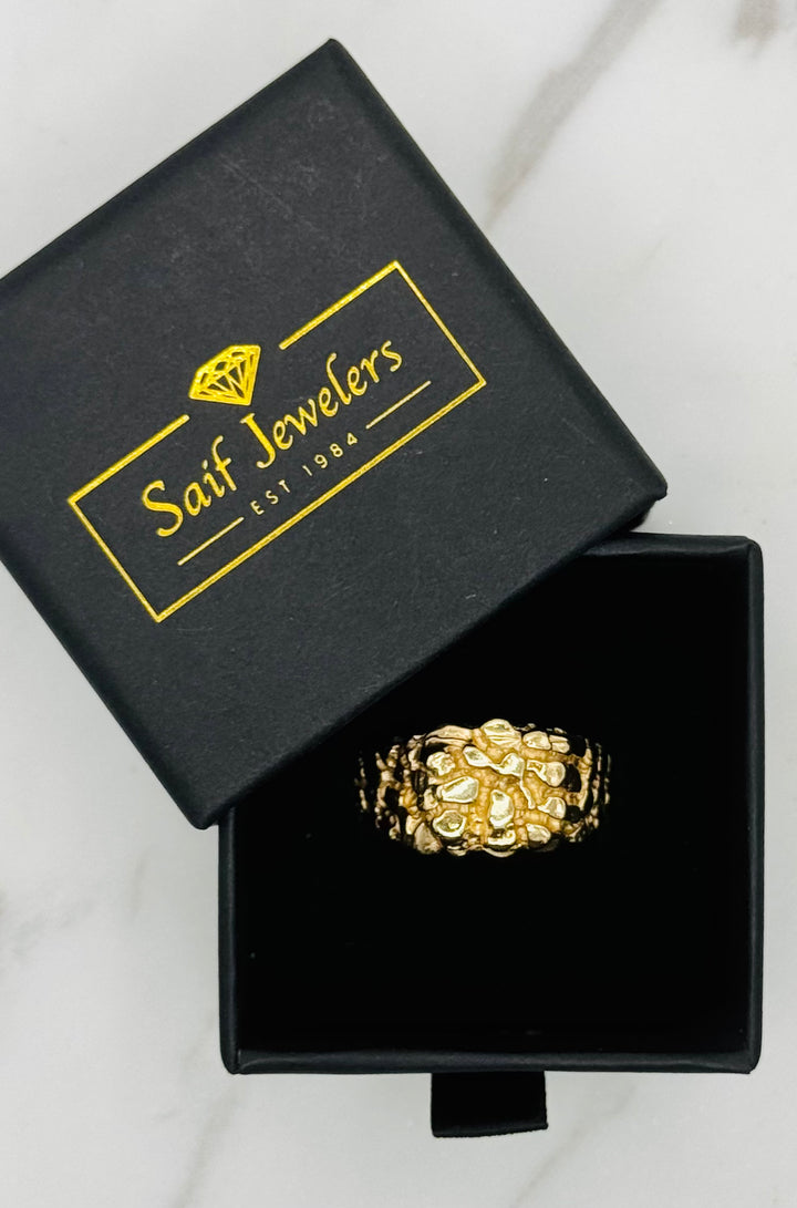 14K GOLD NUGGET RING