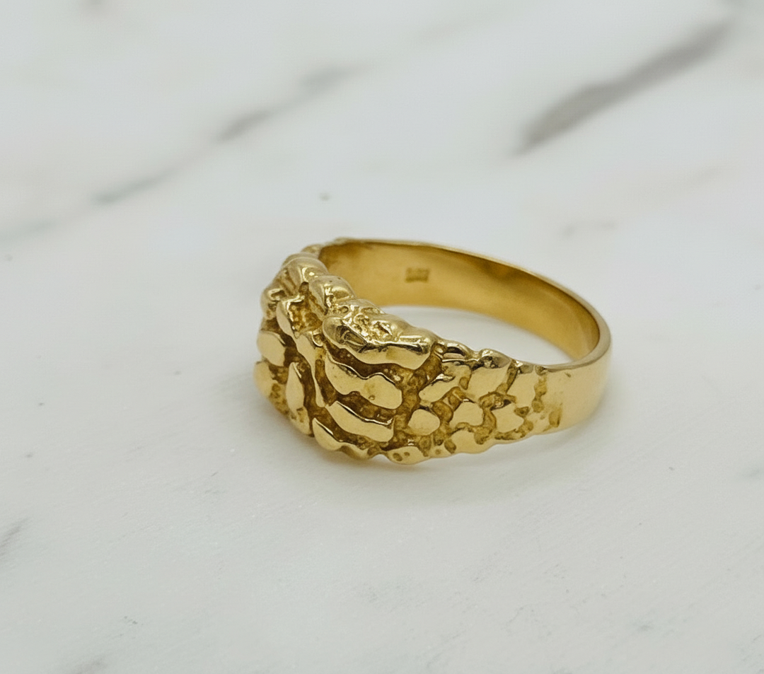 14K GOLD NUGGET RING