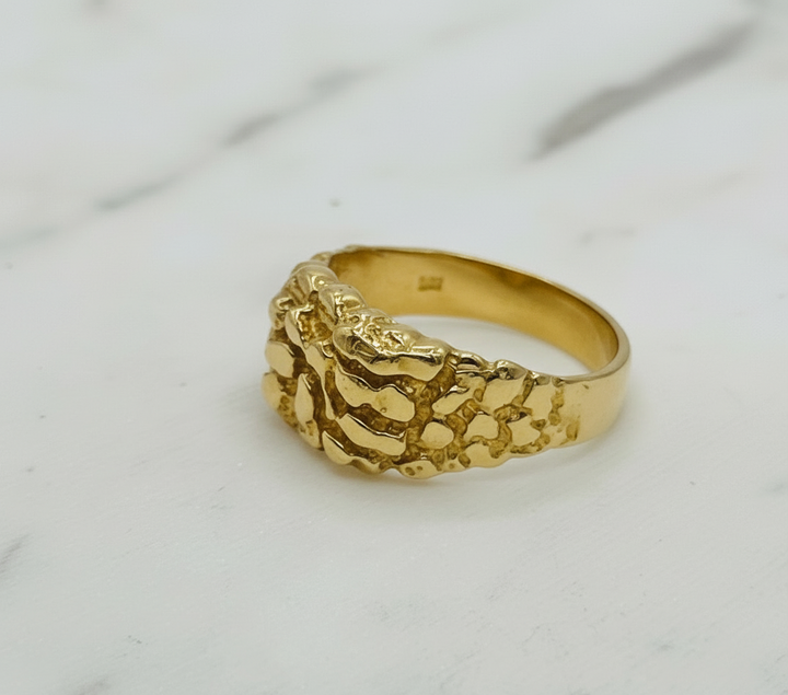 14K GOLD NUGGET RING
