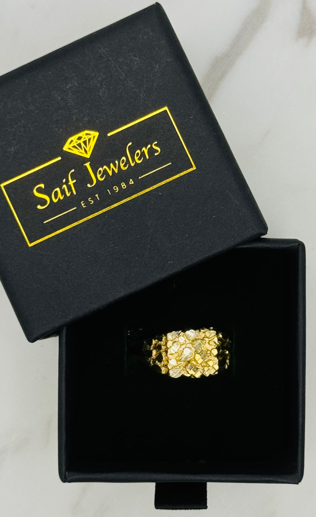 14K GOLD NUGGET RING