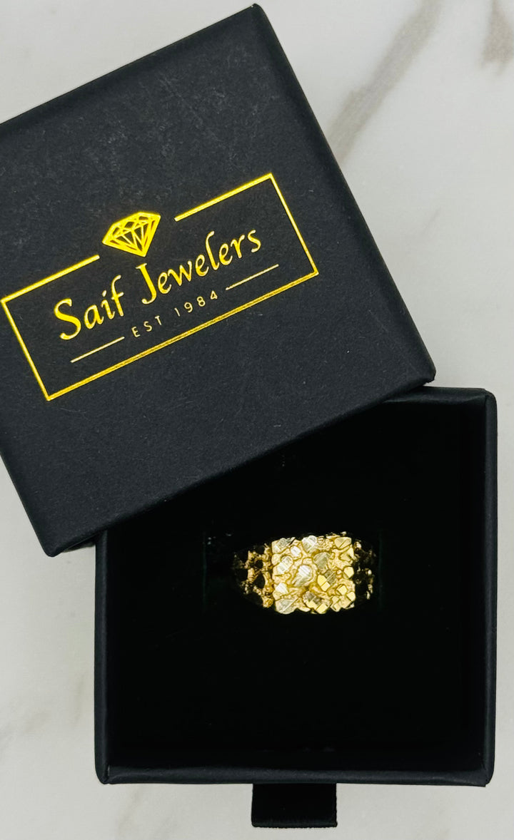 14K GOLD NUGGET RING