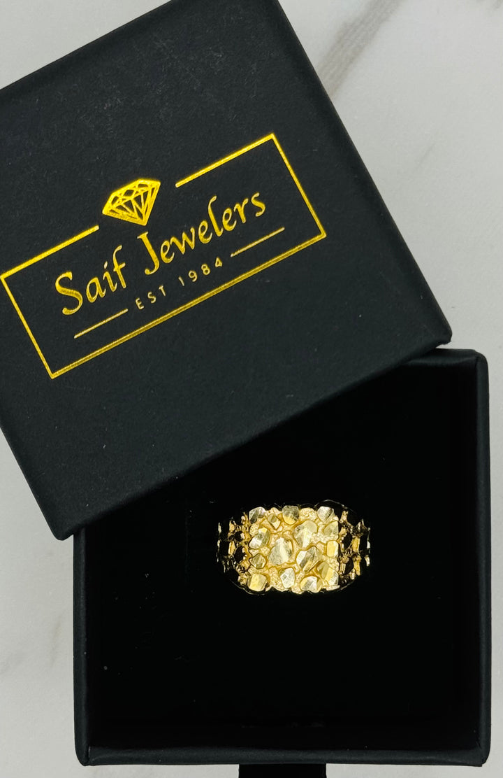 10K GOLD NUGGET RING