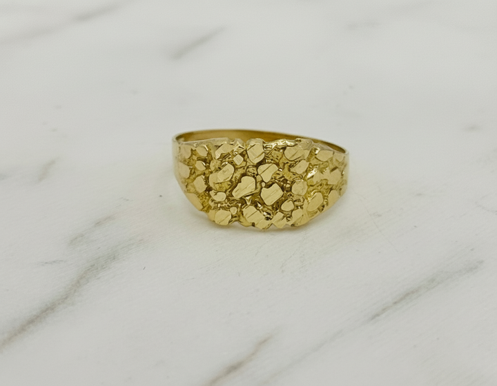 14K GOLD NUGGET RING