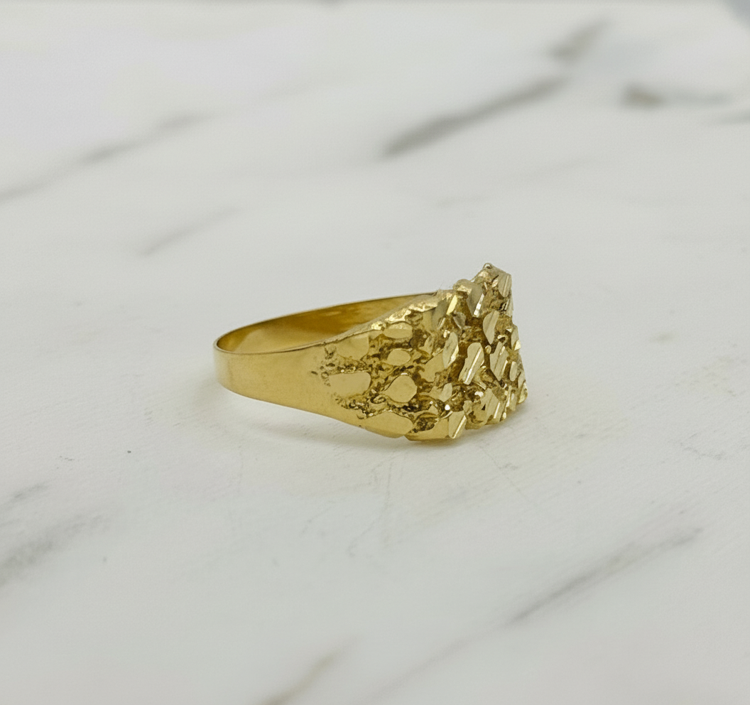 14K GOLD NUGGET RING