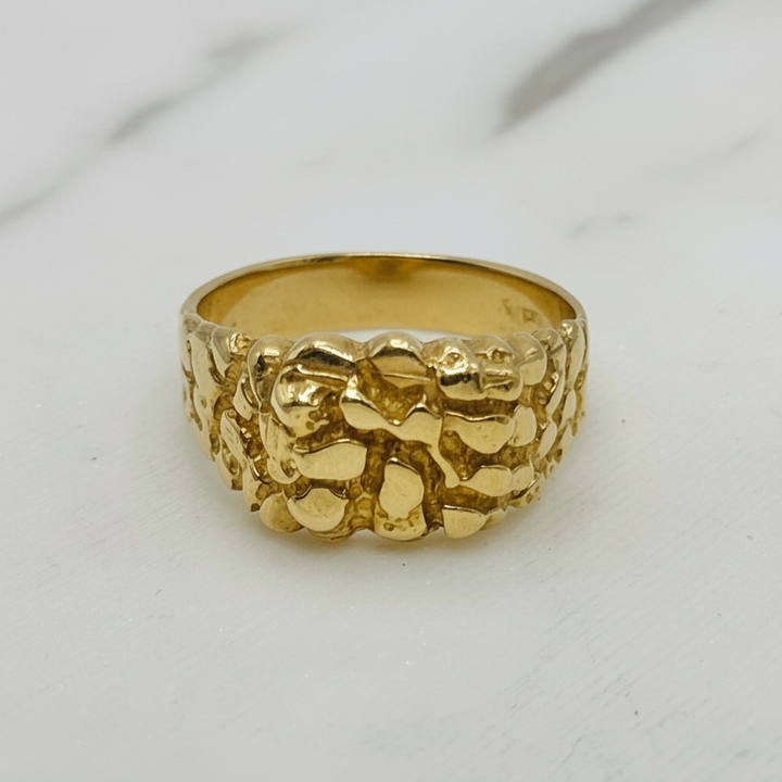 14K GOLD NUGGET RING