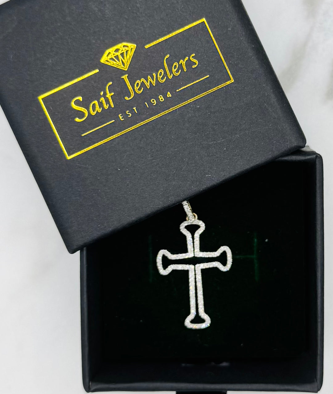 10K GOLD DIAMOND CROSS PENDANT