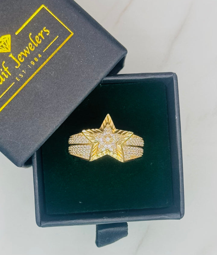 10K GOLD CZ STAR RING