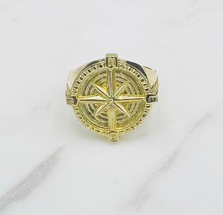 10K GOLD COMPASS RING