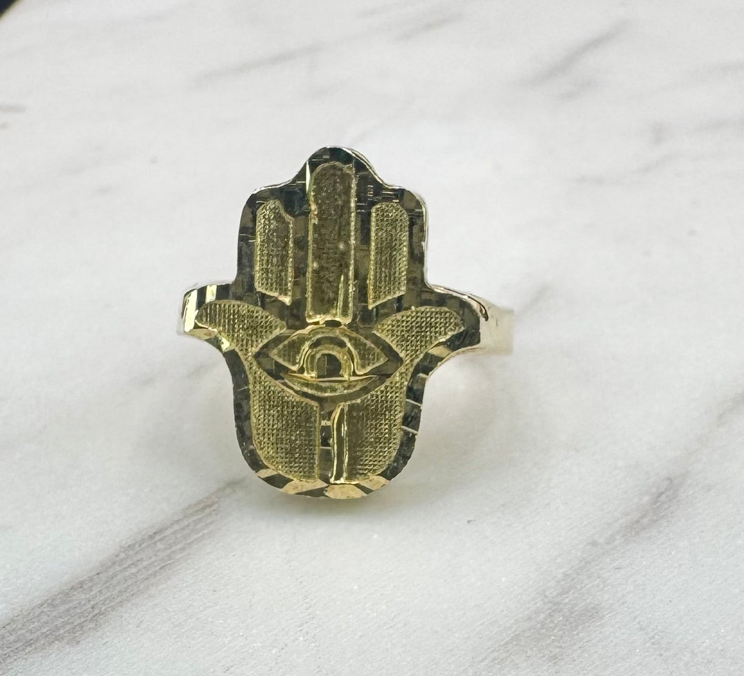 10K GOLD HAMSA RING