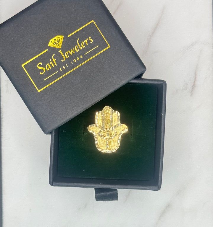 10K GOLD HAMSA RING