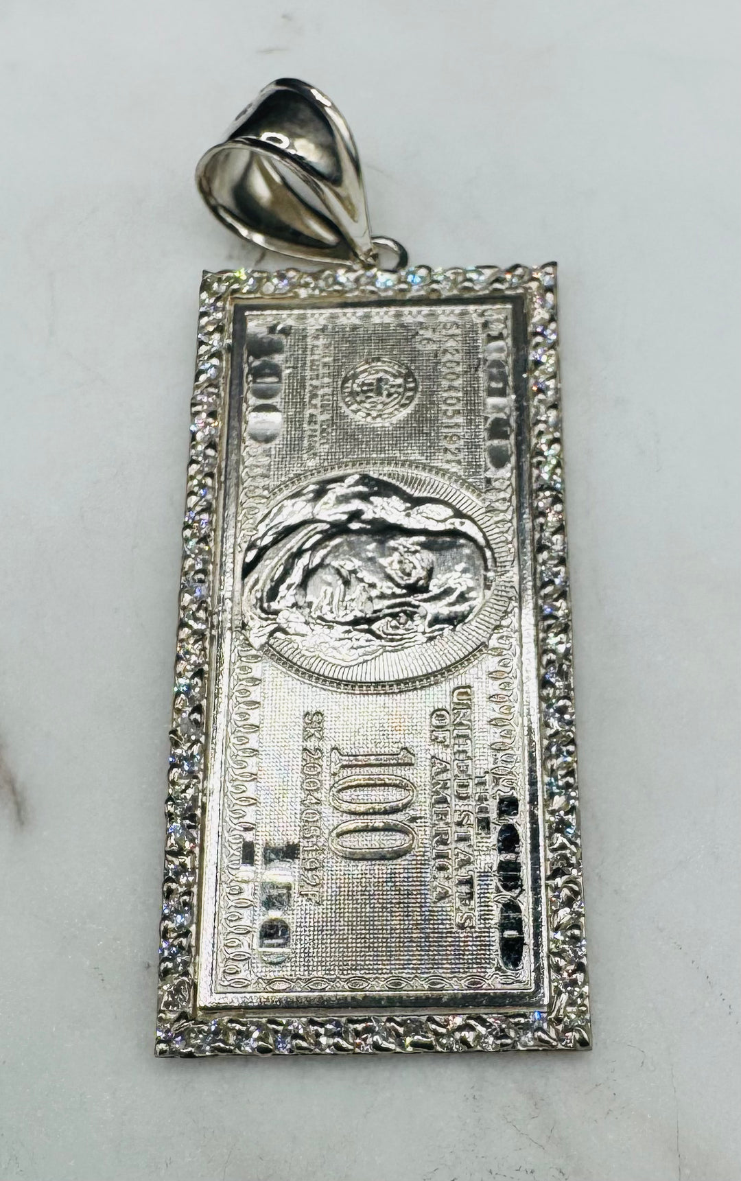 925 SILVER 100 DOLLAR BILL PENDENT