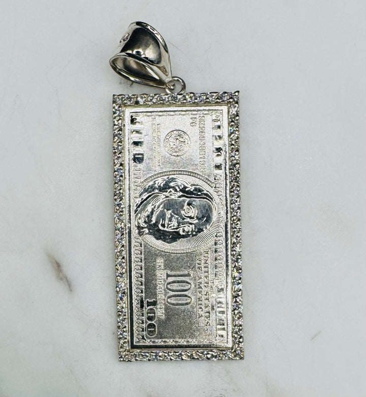925 SILVER 100 DOLLAR BILL PENDENT
