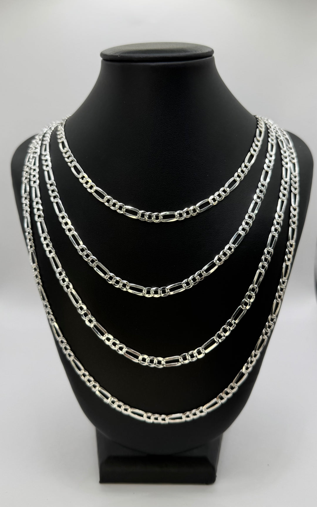 925 STERLING SILVER FIGARO CHAIN