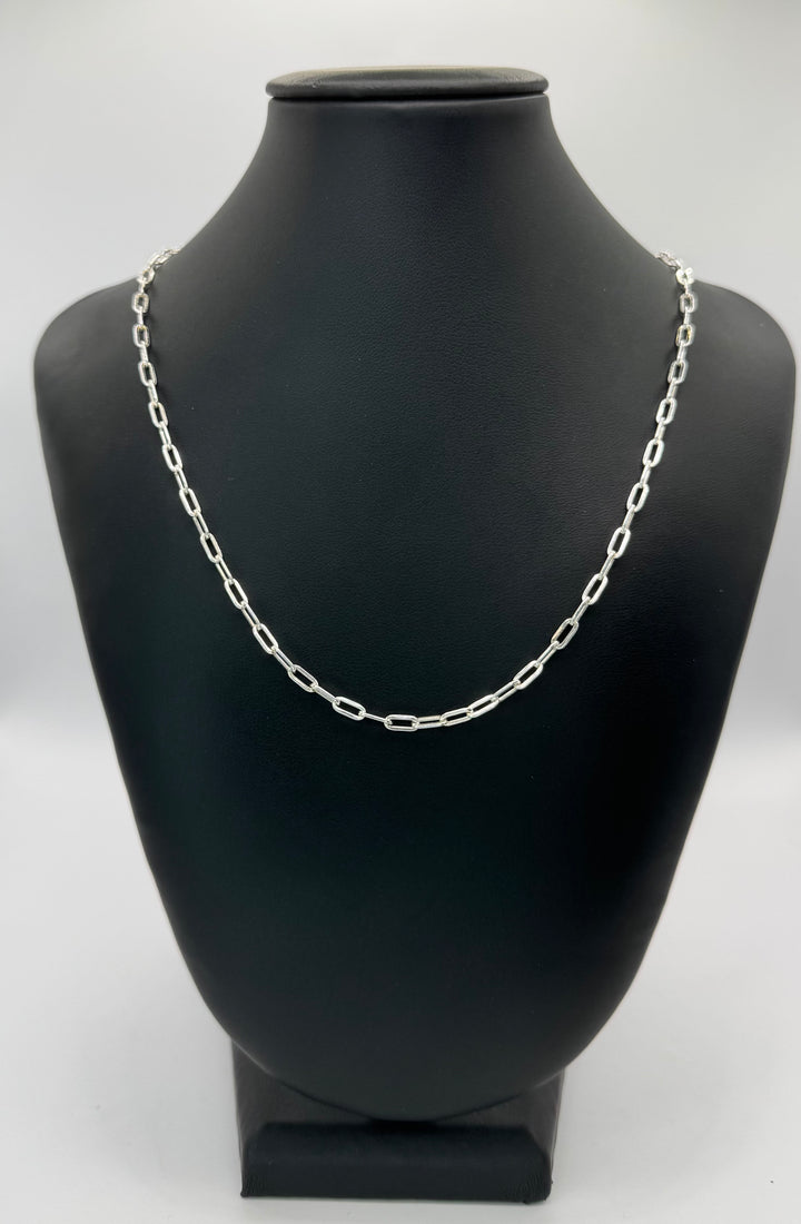 925 STERLING SILVER PAPER CLIP CHAIN