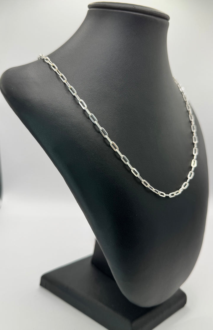 925 STERLING SILVER PAPER CLIP CHAIN