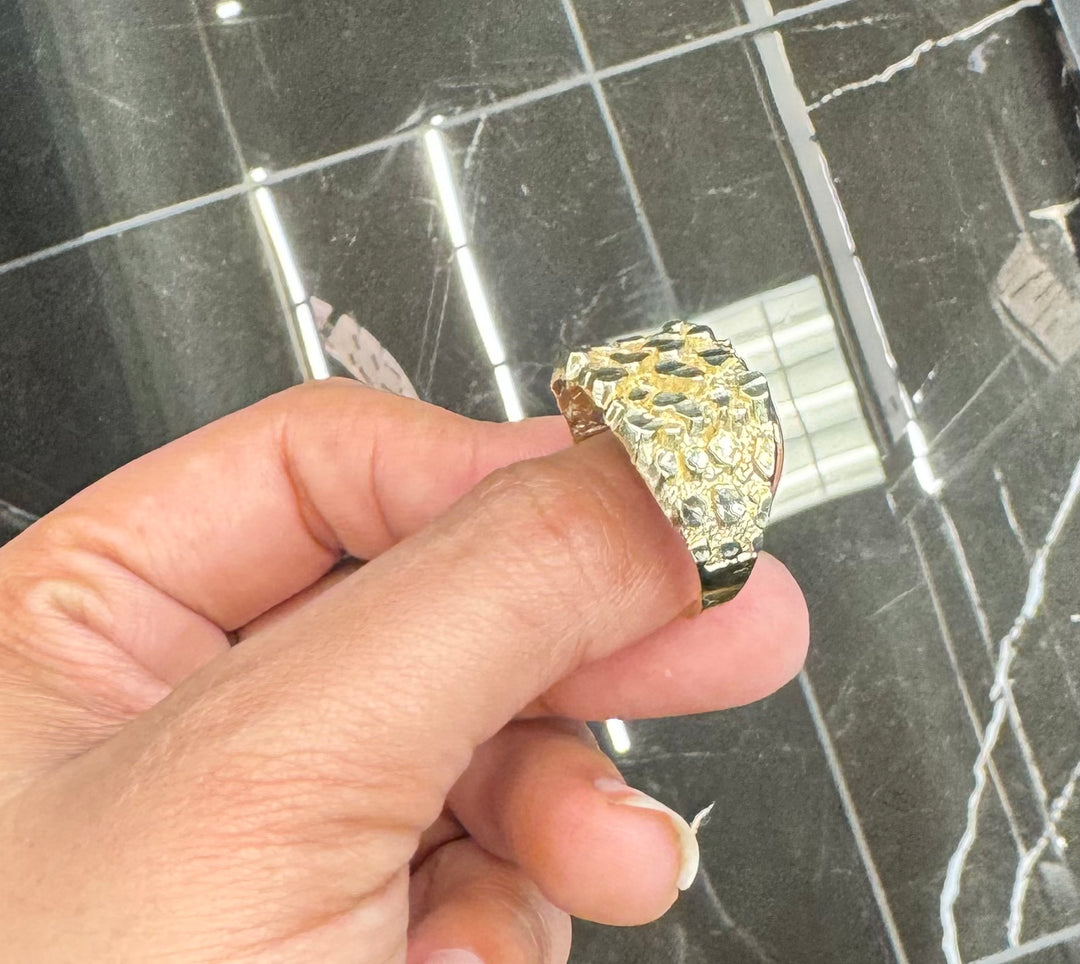 10K Y/G NUGGET RING