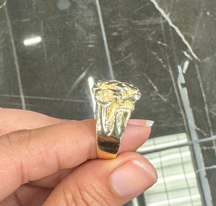10K NUGGET RING