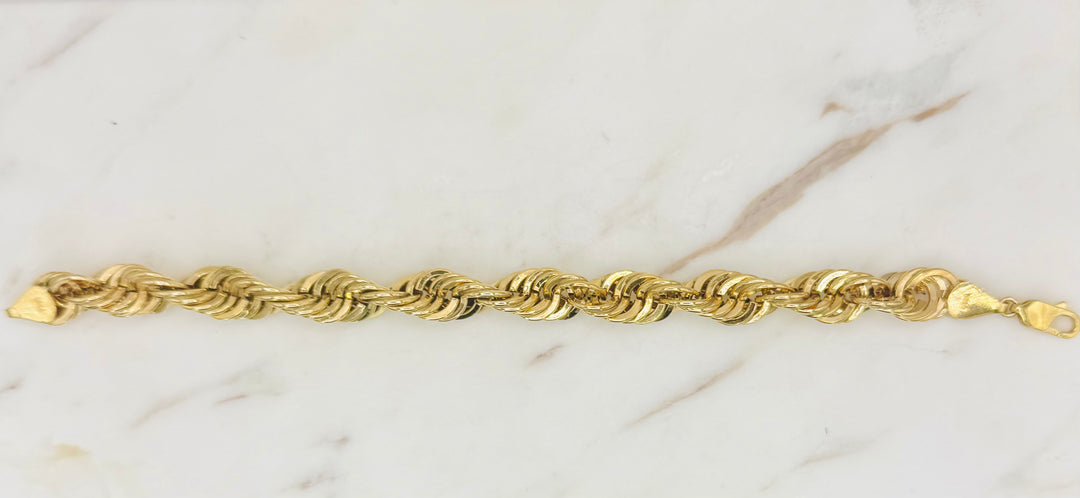 10K HOLLOW ROPE BRACELET