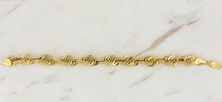 10K HOLLOW ROPE BRACELET