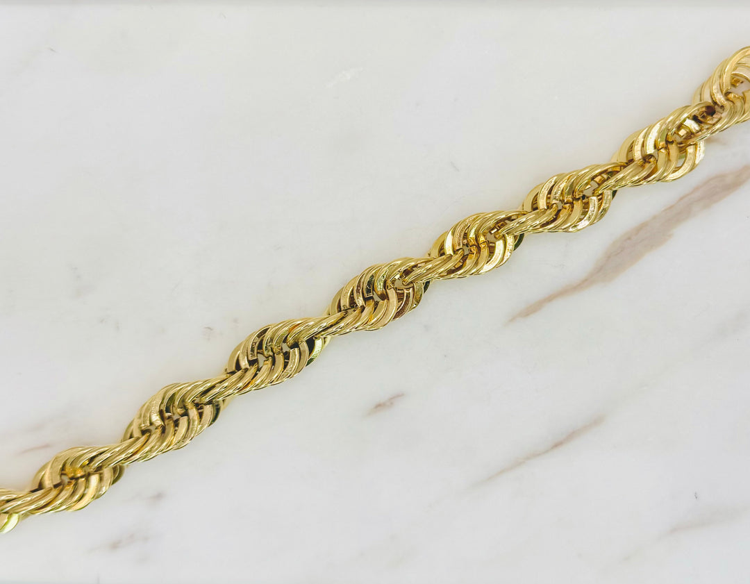 10K HOLLOW ROPE BRACELET