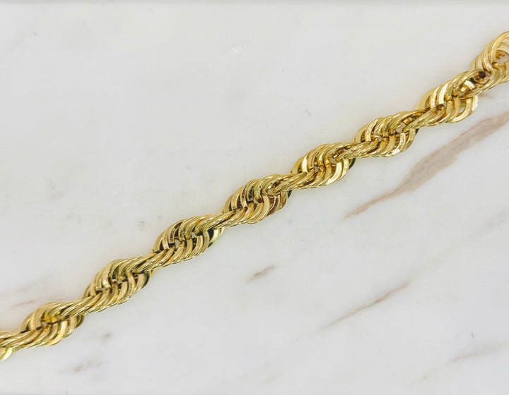 10K HOLLOW ROPE BRACELET