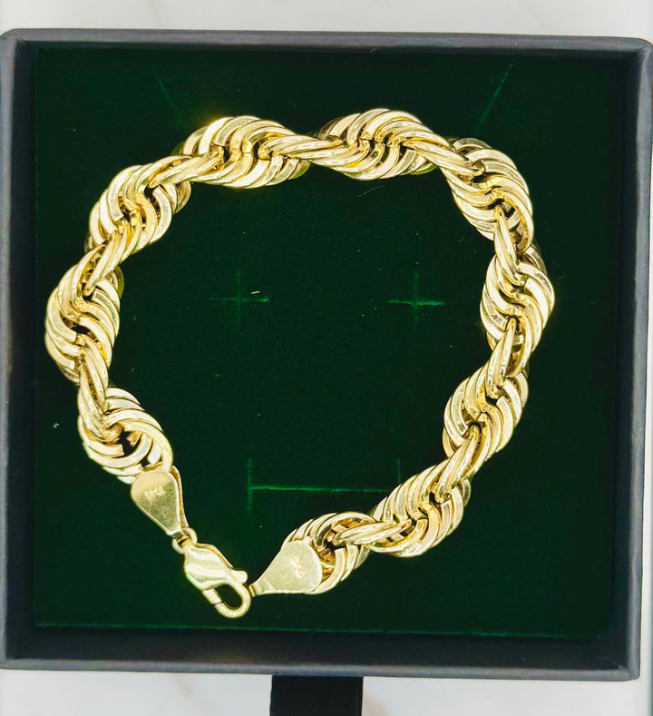 10K HOLLOW ROPE BRACELET