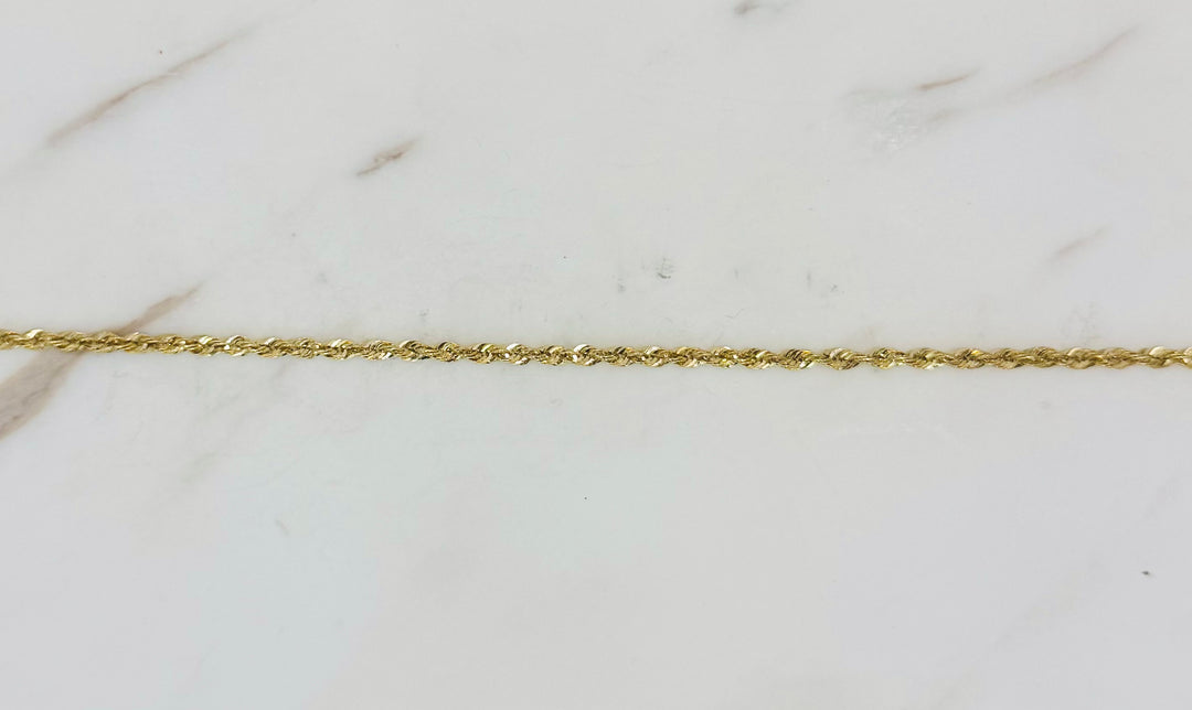 10K HOLLOW ROPE BRACELET