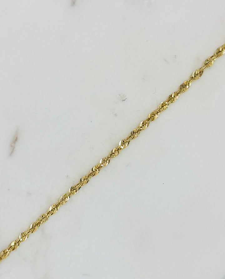 10K HOLLOW ROPE BRACELET