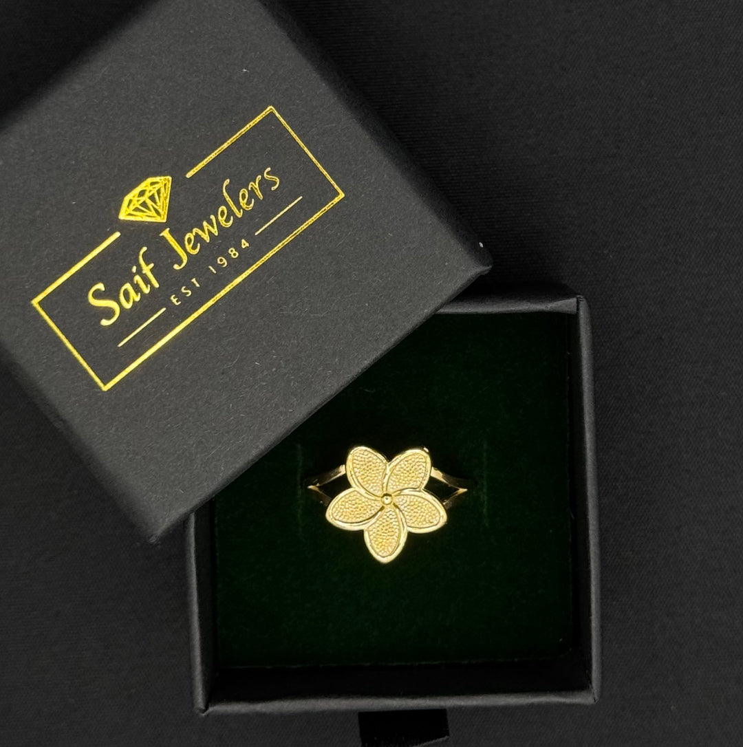 10K GOLD FLOWER RING