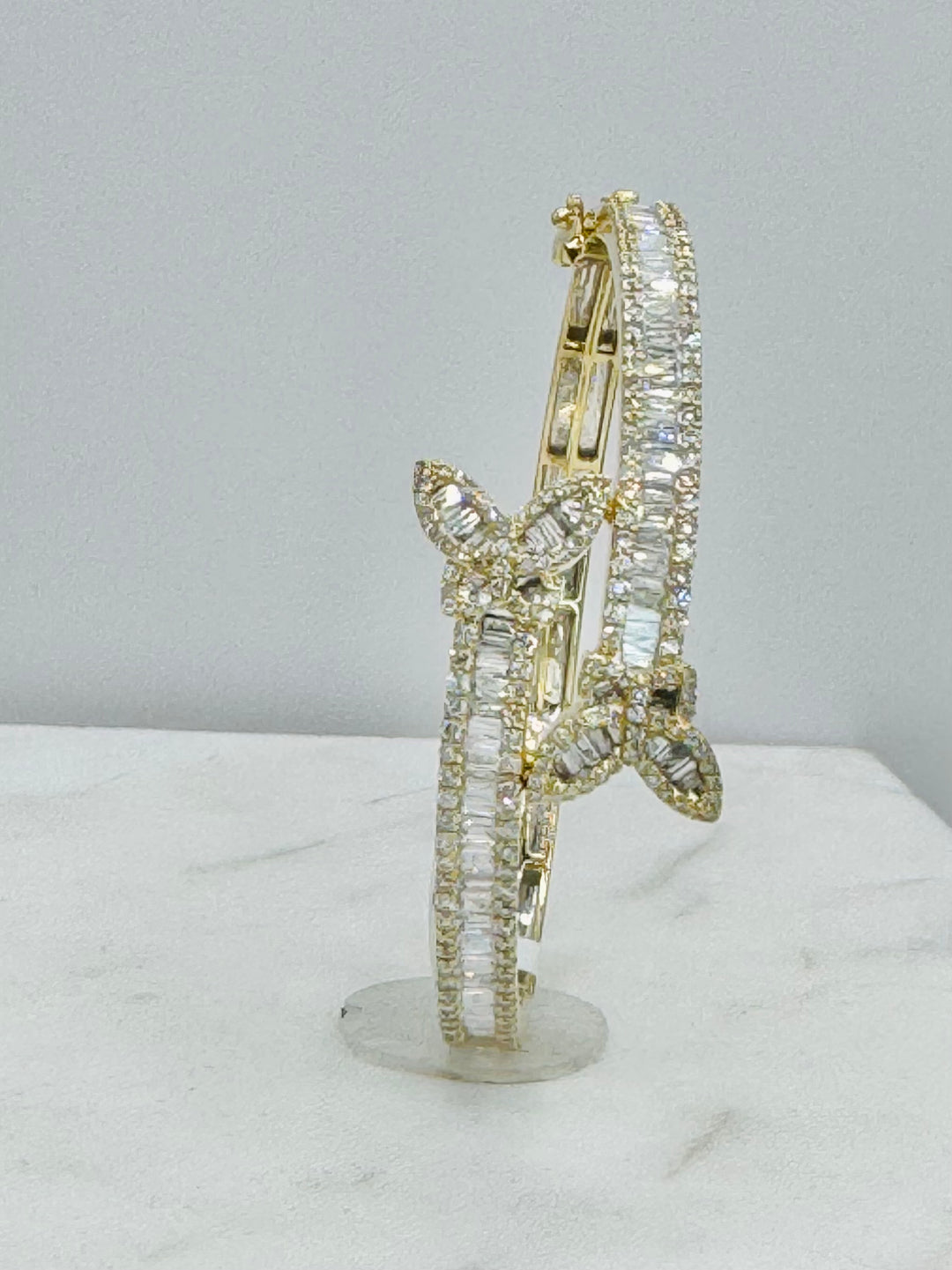 10K YELLOW GOLD BUTTERFLY DESIGN 2.50CT DIAMOND BRACELET